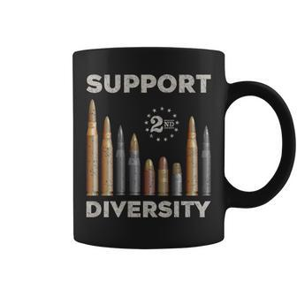 Support Diversity Bullet Second Amendment Gun Rights Back Coffee Mug - Seseable