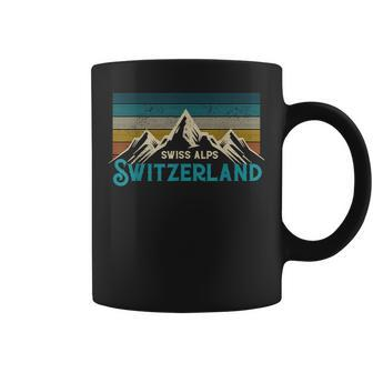 Switzerland Alps Vintage Mountains Swiss Souvenir Gift Coffee Mug | Mazezy
