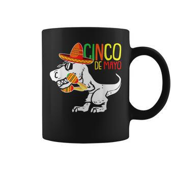 T-Rex Cinco De Mayo Cute Sombrero Dino-Saur Mexican Party Coffee Mug | Mazezy
