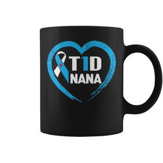 T1d Nana Type 1 Diabetes Mother Gift Coffee Mug - Seseable