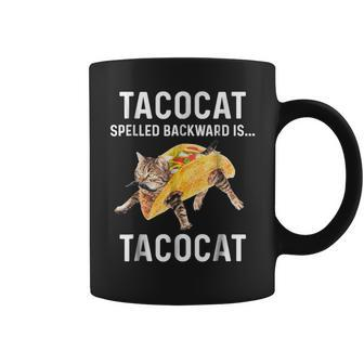 Tacocat Spelled Backward Is Tacocat | Love Cat And Taco Coffee Mug | Mazezy