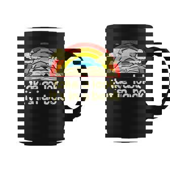 Take A Look Its In A Book Reading Vintage Retro Rainbow Coffee Mug | Mazezy