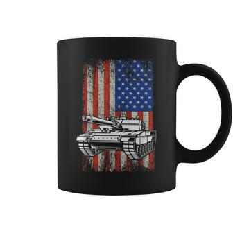 Tank American Flag Veteran Military Funny Gift Coffee Mug | Mazezy