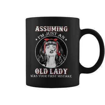Tattoos Assuming Im Just An Old Lady Was Your First Mistake Coffee Mug - Seseable
