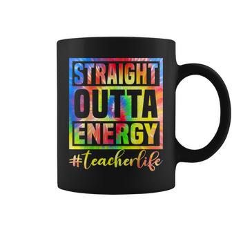 Teacher Straight Outta Energy Teacher Life Tie Dye Coffee Mug - Thegiftio UK