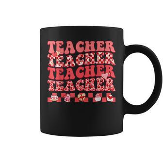 Teacher Valentines Day Hippie Sweet Heart Teacher Womens Coffee Mug - Seseable