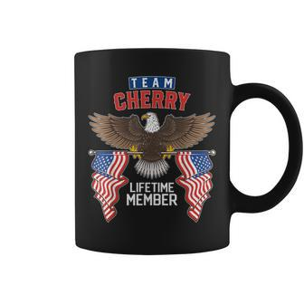 Team Cherry Lifetime Member Us Flag Coffee Mug - Seseable