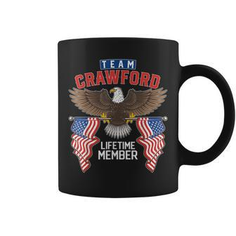 Team Crawford Lifetime Member Us Flag Coffee Mug - Seseable