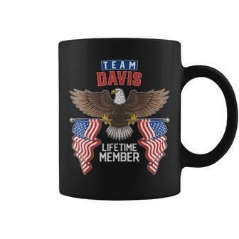 Team Davis Lifetime Member Us Flag Coffee Mug - Seseable