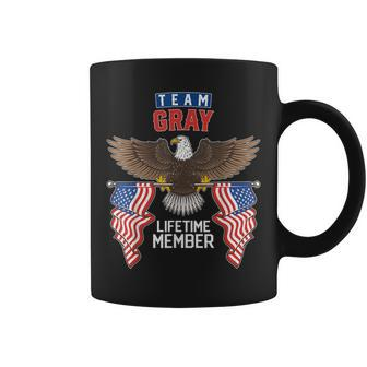Team Gray Lifetime Member Us Flag Coffee Mug - Seseable