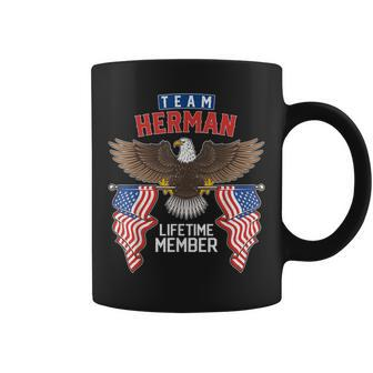 Team Herman Lifetime Member Us Flag Coffee Mug - Seseable