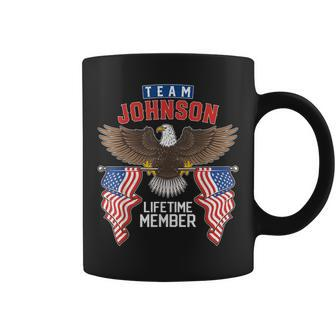Team Johnson Lifetime Member Us Flag Coffee Mug - Seseable