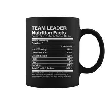 Team Leader Nutrition Facts Name Named _ Funny Coffee Mug - Seseable