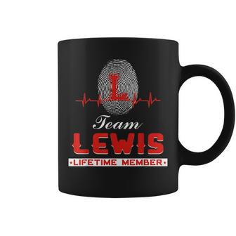 Team Lewis Lifetime Member Surname Last Name Gift Coffee Mug - Seseable