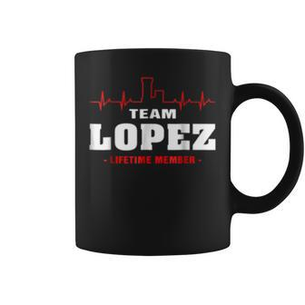 Team Lopez Lifetime Member Surname Last Name Coffee Mug - Seseable