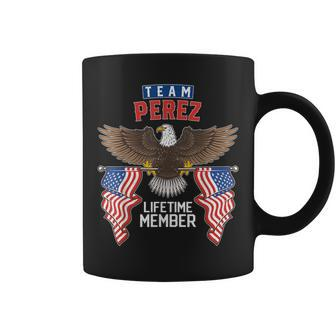 Team Perez Lifetime Member Us Flag Coffee Mug - Seseable