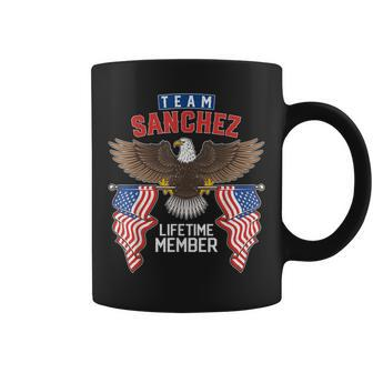 Team Sanchez Lifetime Member Us Flag Coffee Mug - Seseable