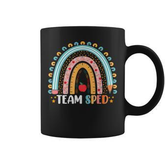 Team Sped Special Education Teacher Sped Leopard Rainbow Coffee Mug - Seseable