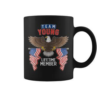 Team Young Lifetime Member Us Flag Coffee Mug - Seseable