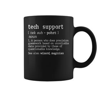 Tech It Support Definition Funny Computer Nerd Programmers Coffee Mug - Seseable