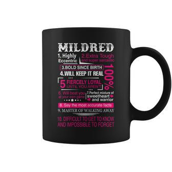 Ten Facts About Women Mildred First Name Gift Coffee Mug | Mazezy