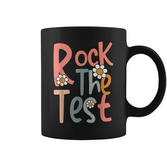 Test Day Teacher Rock The Test Gifts For Women Kids Coffee Mug | Mazezy