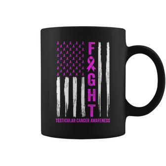 Testicular Cancer Awareness Orchid Ribbon Fight Support Coffee Mug | Mazezy