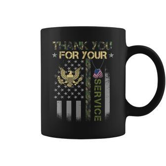 Thank You For Your Service Patriotic Usa Flag Veterans Day Coffee Mug - Seseable