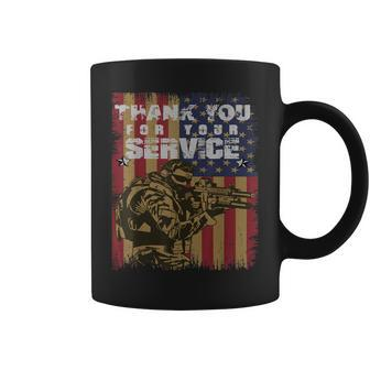 Thank You For Your Service Veteran Us Flag Veterans Day Coffee Mug - Seseable
