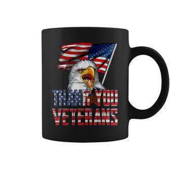 Thank You Veterans American Eagle Us Flag For 4Th Of July Coffee Mug - Seseable