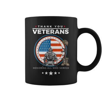 Thank You Veterans Honoring Those Who Served Patriotic Flag Coffee Mug - Seseable