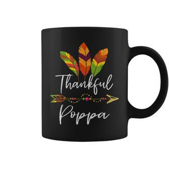 Thankful Poppa Feather & Arrow Thanksgiving Gifts Coffee Mug | Mazezy