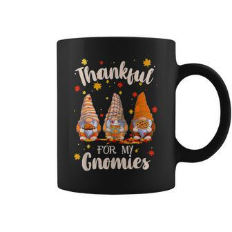 Thankful With My Gnomies Funny Thanksgiving Gnomes Women Kid  Coffee Mug