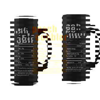 Thanksgiving Day Peach Cobbler Nutrition Facts Peach Gift Coffee Mug | Mazezy
