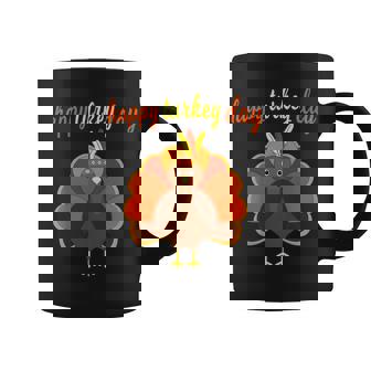 Thanksgiving Turkey Happy Thanksgiving Funny Holiday Print V2 Coffee Mug | Mazezy