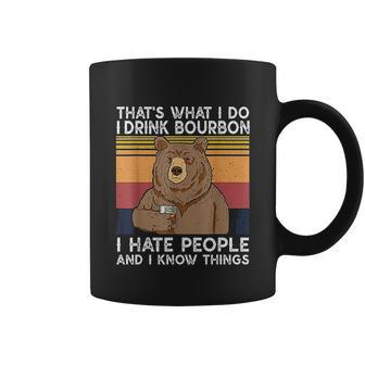 That Is What I Do I Drink Bourbon I Hate People Retro Coffee Mug - Thegiftio UK