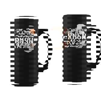 Thats My Grandson Out There Baseball Grandpa Grandma Coffee Mug | Mazezy