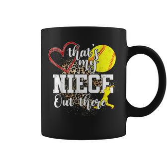 Thats My Niece Out There Softball Auntie Uncle Coffee Mug | Mazezy