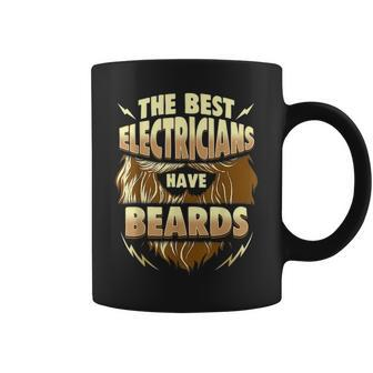The Best Electricians Have Beards Funny Beard Coffee Mug - Seseable