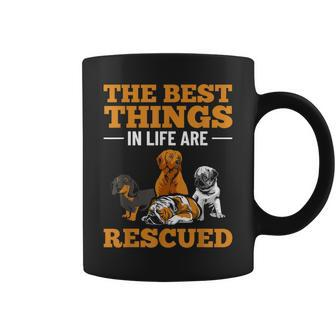 The Best Things In Life Are Rescued Pet Adoption Month Coffee Mug - Seseable