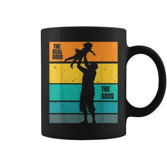 The Boss The Real Boss Father Daughter Matching Fathers Day Coffee Mug | Mazezy
