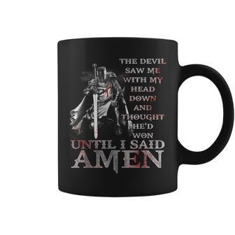 The Devil Saw Me With My Head Down Thought Hed Won Jesus Coffee Mug - Seseable