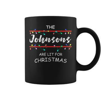The Johnsons Are Lit For Christmas Family Christmas Design Coffee Mug - Seseable
