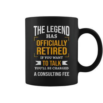 The Legend Has Officially Retired Funny Retirement Coffee Mug - Seseable