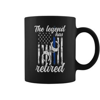 The Legend Has Retired Police Officer Retirement Vintage Coffee Mug - Seseable