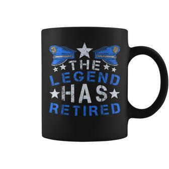 The Legend Has Retired Policeman Retirement Police Officer Coffee Mug - Seseable