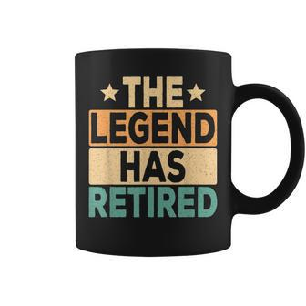 The Legend Has Retired Retro Retirement Funny Retiring Coffee Mug - Seseable