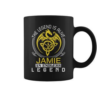The Legend Is Alive Jamie Family Name Coffee Mug - Seseable