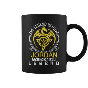 The Legend Is Alive Jordan Family Name Coffee Mug - Seseable