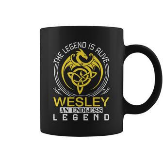 The Legend Is Alive Wesley Family Name Coffee Mug - Seseable